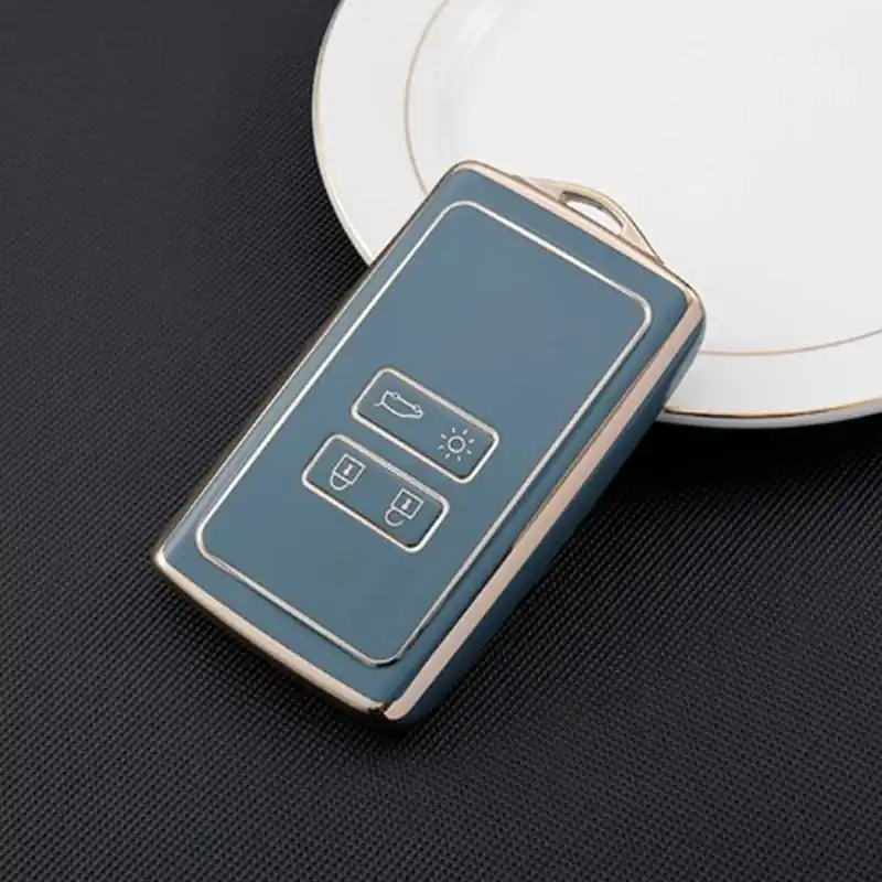 Renault 4 gombos TPU kulcstok - Kékesszürke Legjobb ár