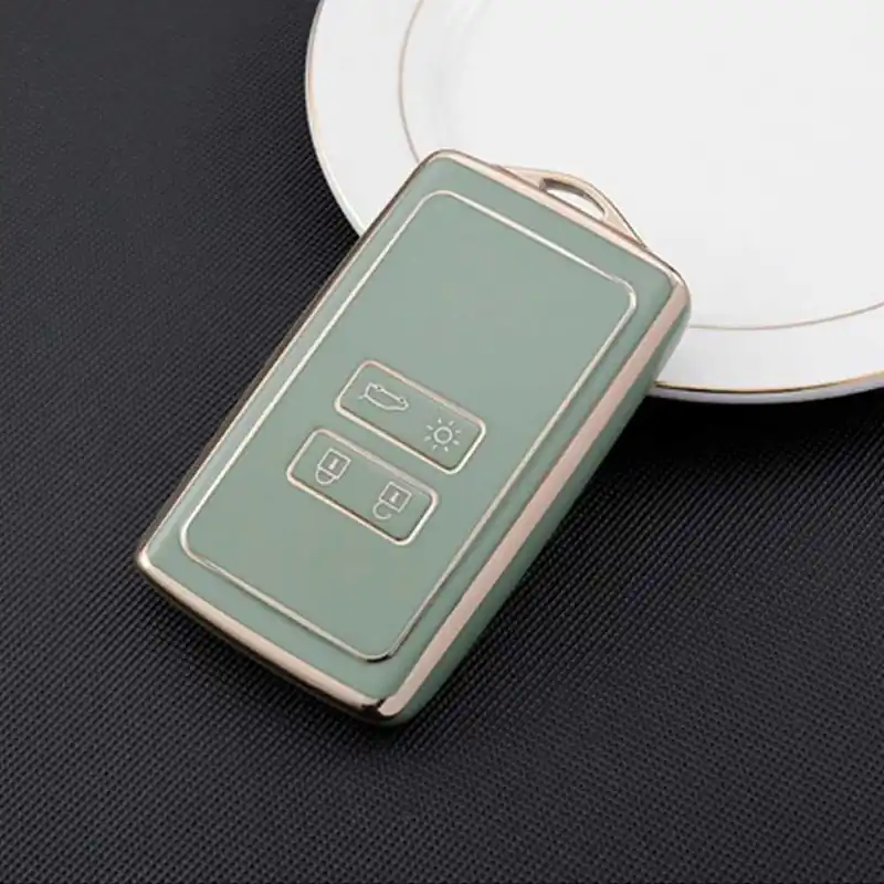 Biztonságos vásárlás Renault 4 gombos TPU kulcstok - Zöld