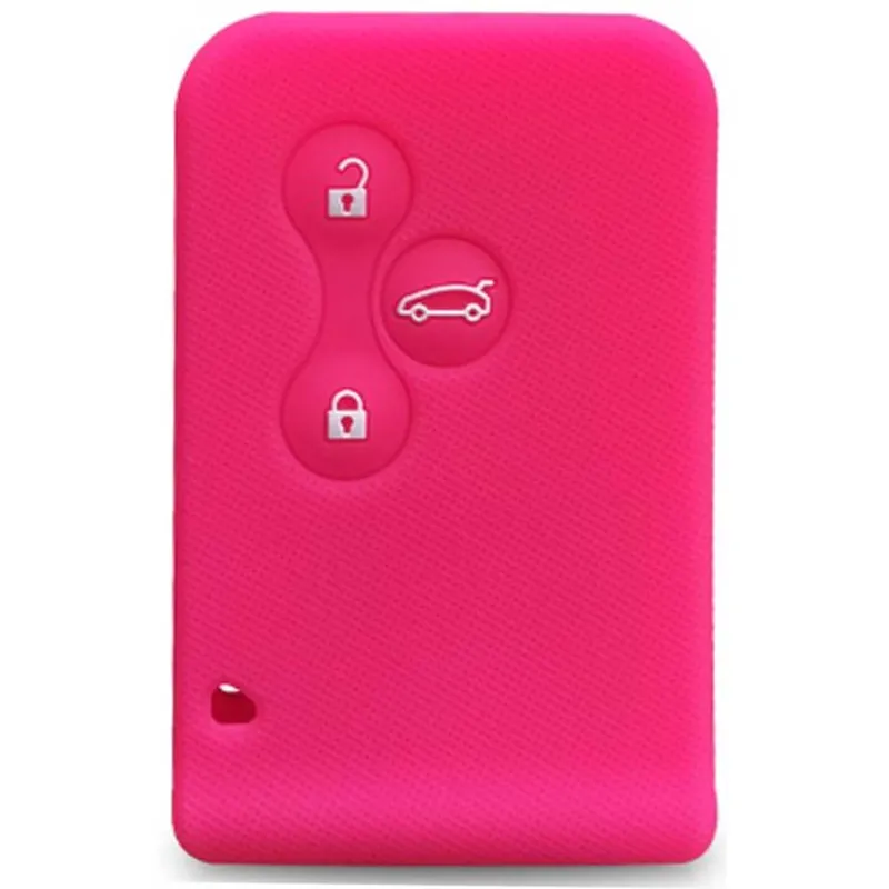 Ajánlat Renault kulcs szilikon tok 3 gombos pink