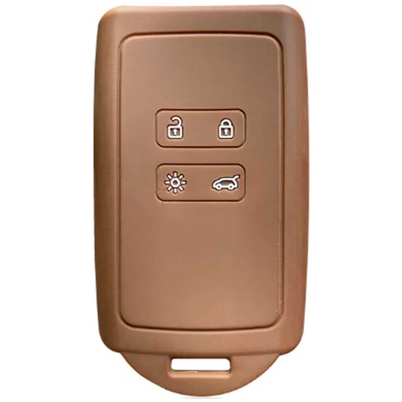 Renault kulcs szilikon tok 4 gombos barna Olcsó