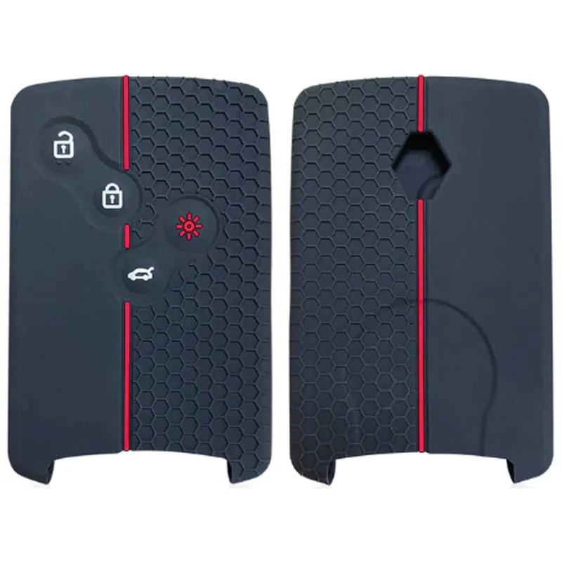 Renault kulcs szilikon tok 4 gombos piros Vásárlói kedvenc