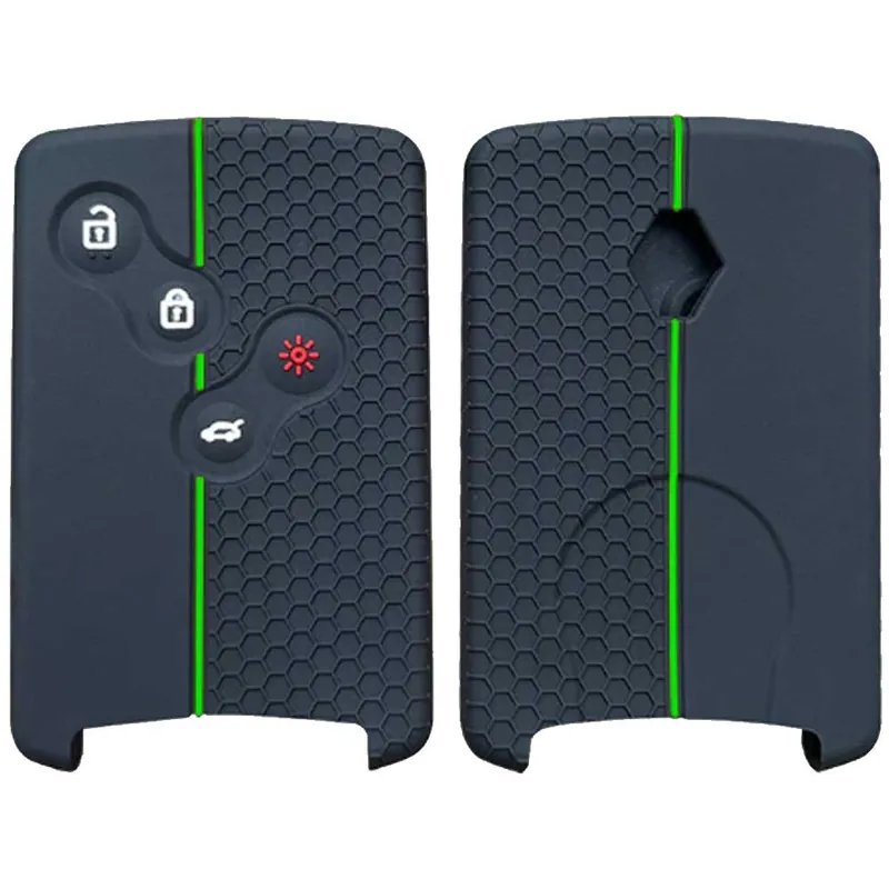 Bestseller Renault kulcs szilikon tok 4 gombos zöld