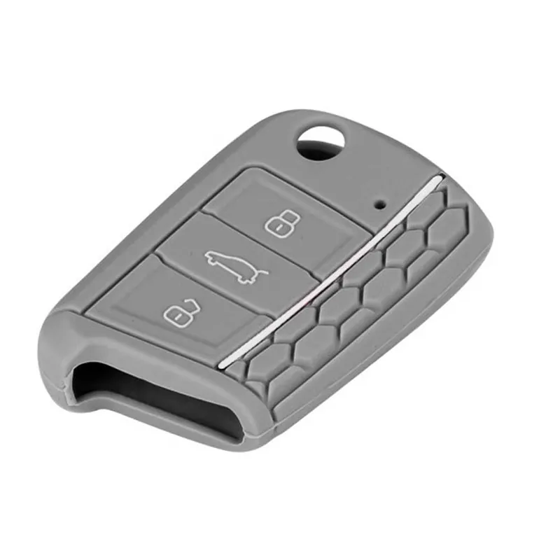 Kiárusítás Seat 3 gombos szilikon tok - Szürke