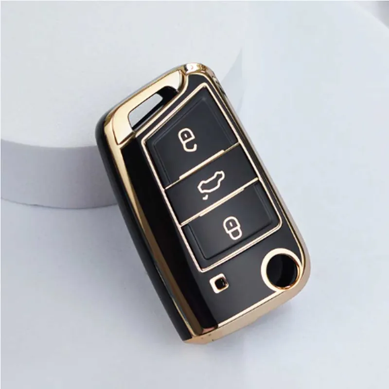 Népszerű Seat 3 gombos TPU kulcstok - Fekete