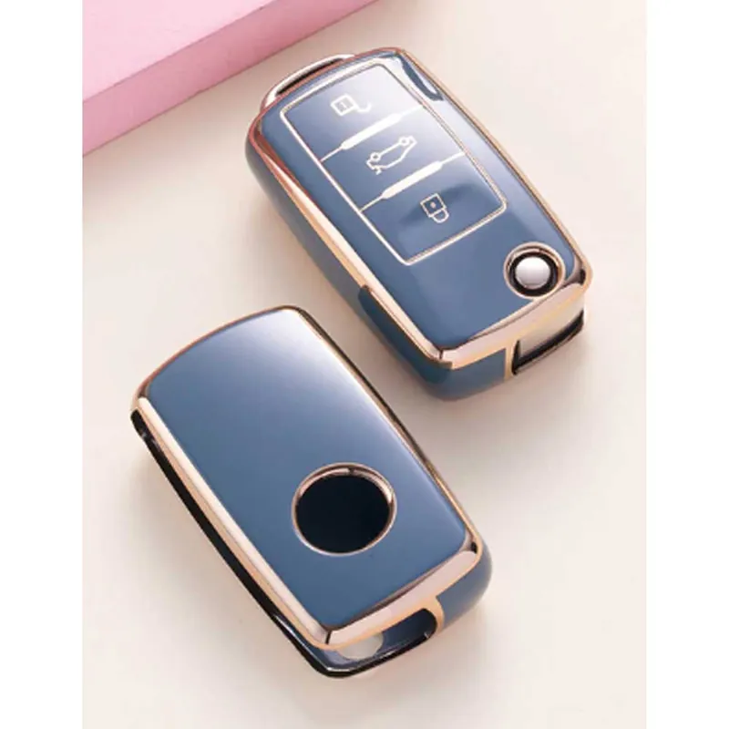 Kedvezményes ár Skoda kulcs TPU tok 3 gombos - Szürke