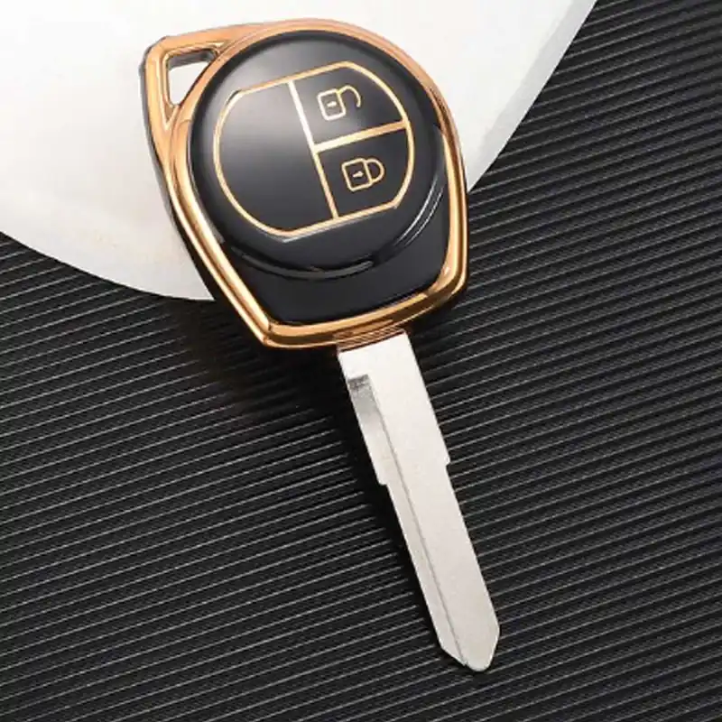 Suzuki 2 gombos TPU kulcstok - Fekete Expressz szállítás