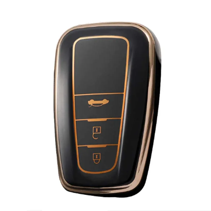 Toyota 3 gombos TPU kulcstok - Fekete Kiárusítás