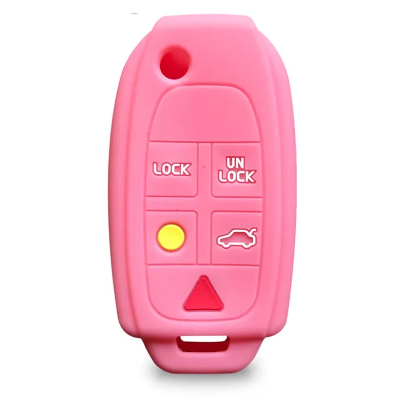 Volvo rózsaszín szilikon tok -5 gombos Olcsóbb