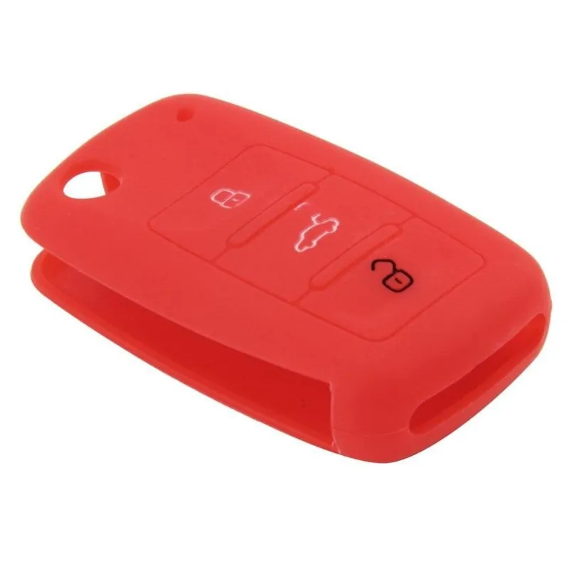 VW bicskakulcs piros szilikon tok 3 gombos Outlet