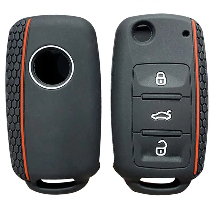 Rendeld meg most VW kulcs szilikon tok 3 gombos fekete