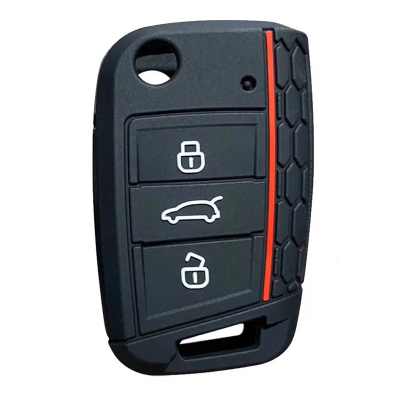 Ne maradj le VW kulcs szilikon tok 3 gombos Fekete (R)