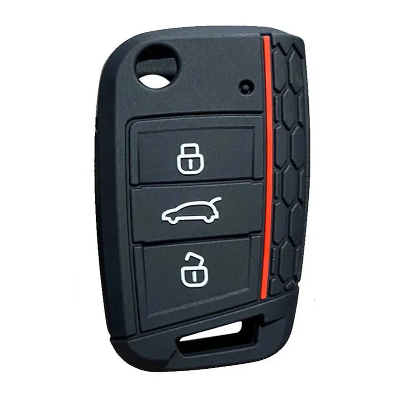 VW kulcs szilikon tok 3 gombos Fekete (X) Szezonális akció