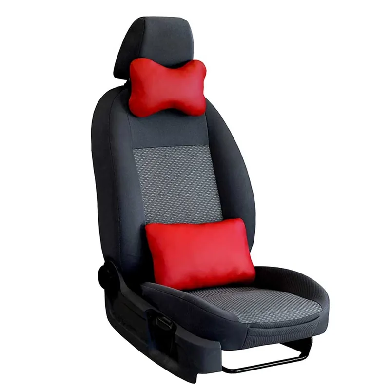 Végkiárusítás Autós nyakpárna és derékpárna - Piros bőr