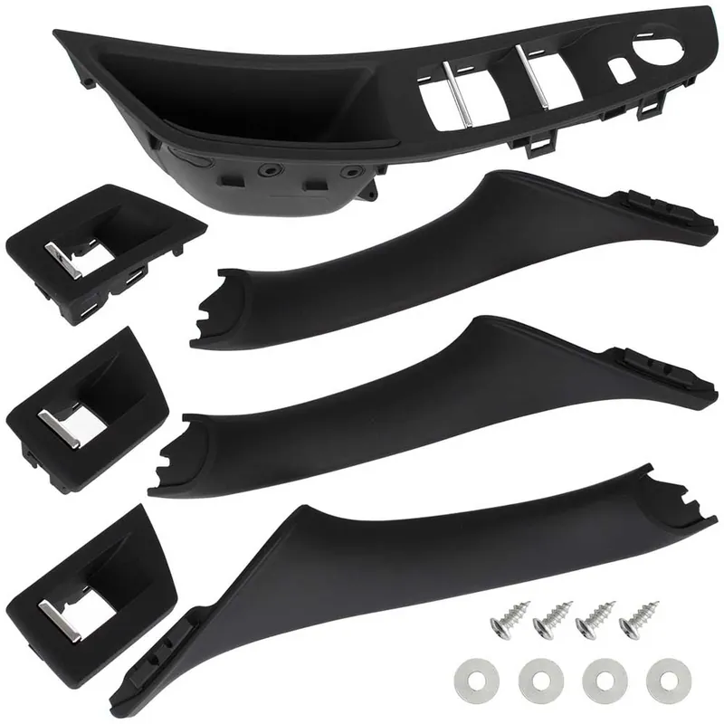 Újdonság BMW 5 F10/F11 ajtóbehúzó borítás szett (fekete, 7 db, 1 lyukas) 2009-2017